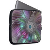 Farbenfrohe Big Blume Abstrakte Trippy Fraktal Art Laptopschutzhülle (Vorne Rechts)