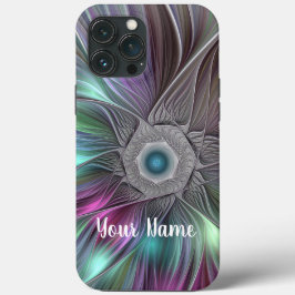 Farbenfrohe Big Blume Abstrakter Trippy Fraktal Na Case-Mate iPhone Hülle