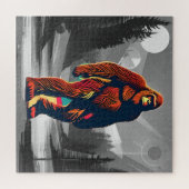 Farbenfrohe Bigfoot glauben an das Unglaubliche Puzzle (Horizontal)