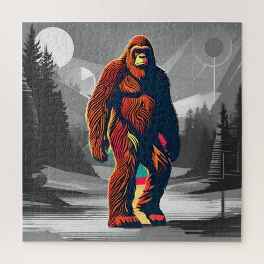 Farbenfrohe Bigfoot glauben an das Unglaubliche Puzzle (Vertikal)