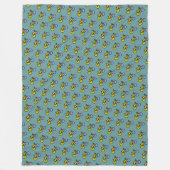 Farbenfrohe Bikes Muster gestanzt Allover blau Fleecedecke (Vorderseite)