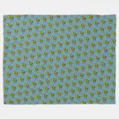 Farbenfrohe Bikes Muster gestanzt Allover blau Fleecedecke (Vorderseite (Horizontal))