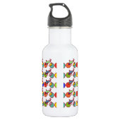 Farbenfrohe Bikes Trinkflasche (Rückseite)