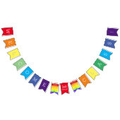 Farbenfrohe Bilder auf benutzerdefinierter Ebene Wimpelkette (Alle)