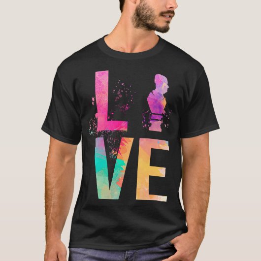 Farbenfrohe Bildhauerei T-Shirt (Vorderseite)