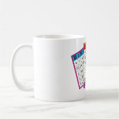 Farbenfrohe Bingo-Spielkarten mit Chips Kaffeetasse (Links)