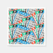 Farbenfrohe Bingokartensammlung Serviette (Vorderseite)
