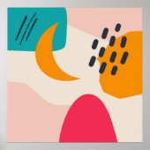 Farbenfrohe, Bio Form moderne Kunst Poster (Vorne)