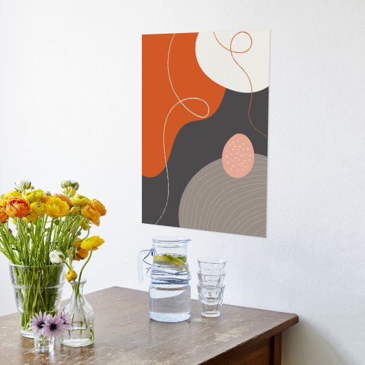 Farbenfrohe Bio Formen Moderne Poster Art (Ablage(Küche))