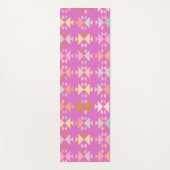 Farbenfrohe Bio geometrische Formen auf Magenta Yogamatte (Vorderseite)