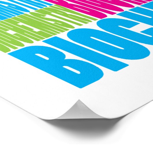 Farbenfrohe Biochemie Poster (Ecke)
