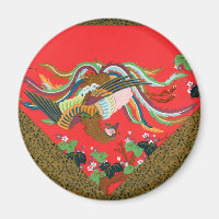 Farbenfrohe Bird Blume Tapestyle Design Japanisch