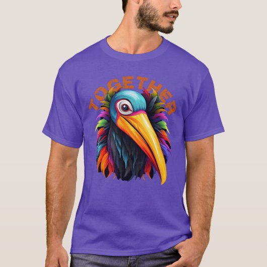 Farbenfrohe Bird Lover Art Vibrant Bird Inspiratio T-Shirt (Vorderseite)