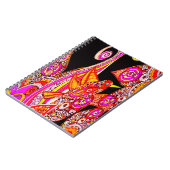 Farbenfrohe Bird of Paradise Black Spiral Notebook Notizblock (Linke Seite)