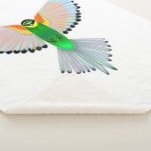 Farbenfrohe Bird Sherpa Blanket Sherpadecke (3/4)