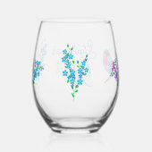 Farbenfrohe Birdie Vergiss mich nicht blutig 90. G Weinglas Ohne Stiel (Rückseite)