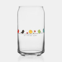 Farbenfrohe Birds Glass Tumbler