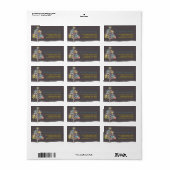 Farbenfrohe Birds Weihnachtsbaumschilder Adressaufkleber (Vorne)