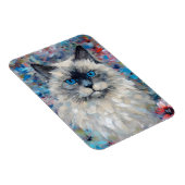 Farbenfrohe Birman Cat Magnet (Rechte Seite)