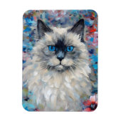 Farbenfrohe Birman Cat Magnet (Vertikal)
