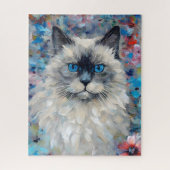 Farbenfrohe Birman Cat Puzzle (Vertikal)