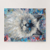 Farbenfrohe Birman Cat Puzzle (Horizontal)
