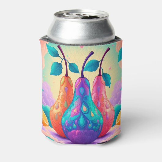 Farbenfrohe Birne Dosenkühler (Kanne Rückseite)
