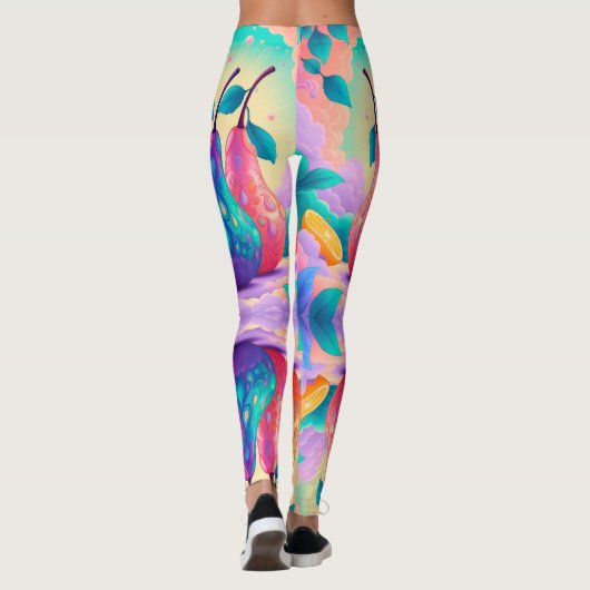 Farbenfrohe Birne Leggings (Rückseite)