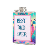 Farbenfrohe Birne mit bester Vater je Flachmann (Links)