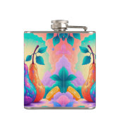 Farbenfrohe Birne mit bester Vater je Flachmann (Rückseite)