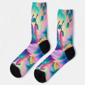 Farbenfrohe Birne Socken (Linkes Detail)