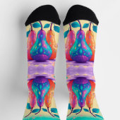 Farbenfrohe Birne Socken (Oben)