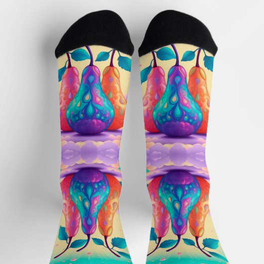 Farbenfrohe Birne Socken (Oben)