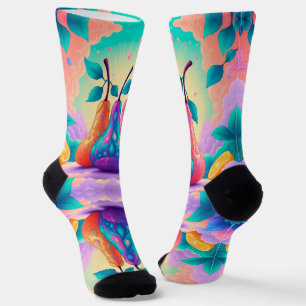 Farbenfrohe Birne Socken