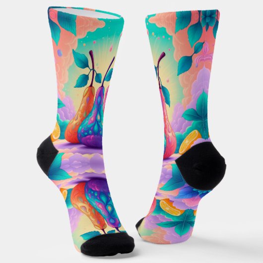 Farbenfrohe Birne Socken (Gewinkelt)