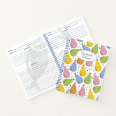 Farbenfrohe Birnen Fruchtmuster Personalisiertes R Notizblock (Innenseite)