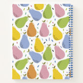 Farbenfrohe Birnen Fruchtmuster Personalisiertes R Notizblock (Rückseite)