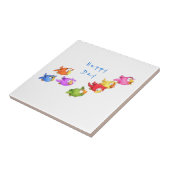 Farbenfrohe Birnen-Keramik-Streifen - Ihr Text Fliese (Seite)