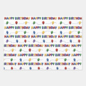 Farbenfrohe Birthday Balloons Packpapier Blätter (Vorderseite 2)