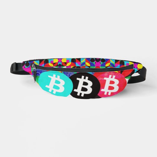 Farbenfrohe Bitcoin (Vibrant HD) Bauchtasche (Vorderseite)