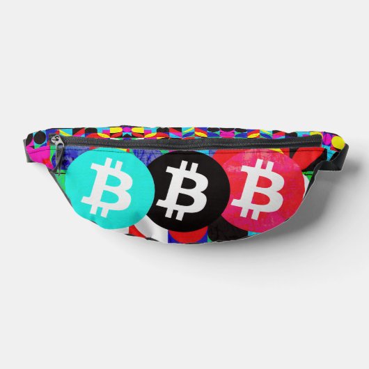 Farbenfrohe Bitcoin (Vibrant HD) Bauchtasche (Ablage )