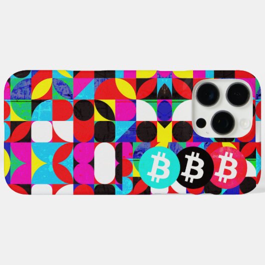 Farbenfrohe Bitcoin (Vibrant HD) Case-Mate iPhone Hülle (Rückseite (Horizontal))