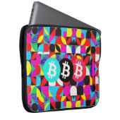 Farbenfrohe Bitcoin (Vibrant HD) Laptopschutzhülle (Vorne Rechts)