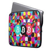 Farbenfrohe Bitcoin (Vibrant HD) Laptopschutzhülle (Vorderseite Links)