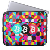 Farbenfrohe Bitcoin (Vibrant HD) Laptopschutzhülle (Vorderseite)