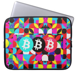 Farbenfrohe Bitcoin (Vibrant HD) Laptopschutzhülle