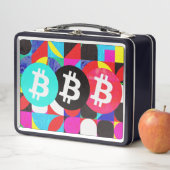 Farbenfrohe Bitcoin (Vibrant HD) Metall Brotdose (Beispiel)