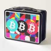 Farbenfrohe Bitcoin (Vibrant HD) Metall Brotdose (Vorderseite)
