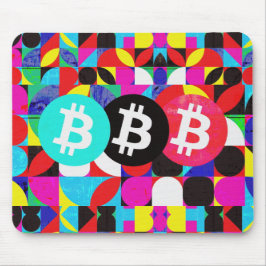 Farbenfrohe Bitcoin (Vibrant HD) Mousepad