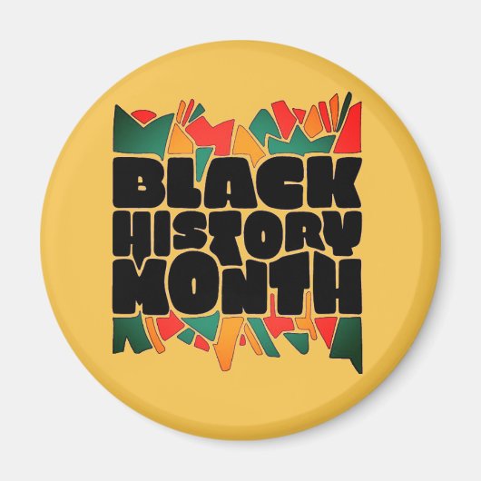 Farbenfrohe Bits Black History Monnet Magnet (Vorne)